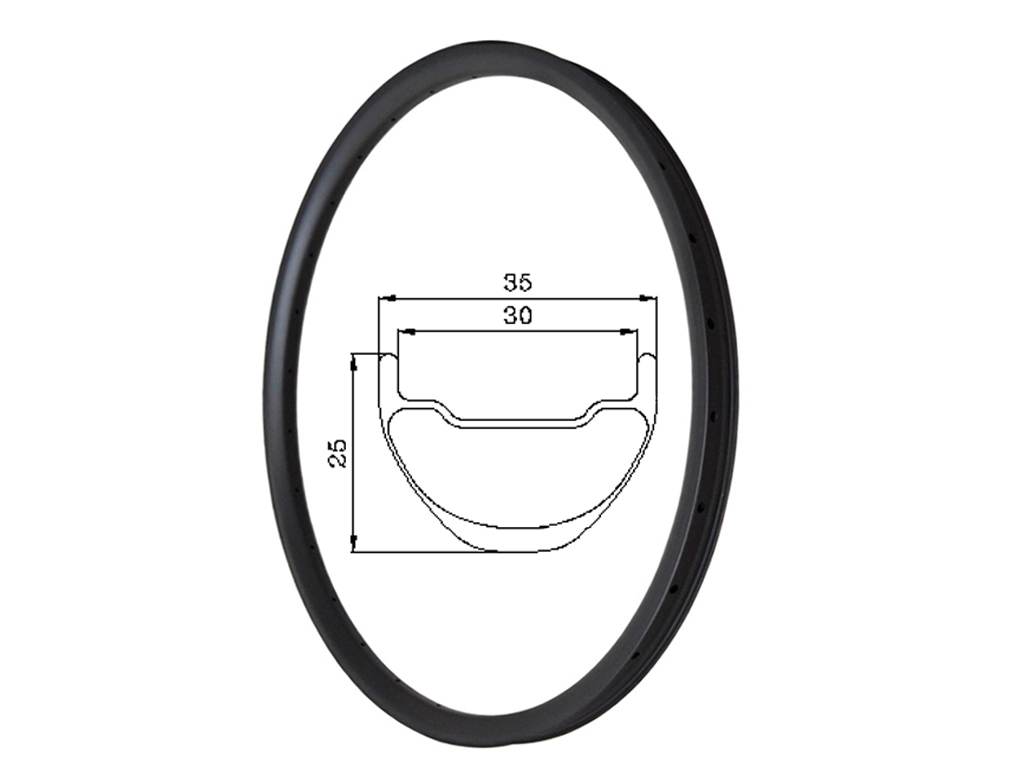 35mm karbon tubeless mtb rim untuk xc am