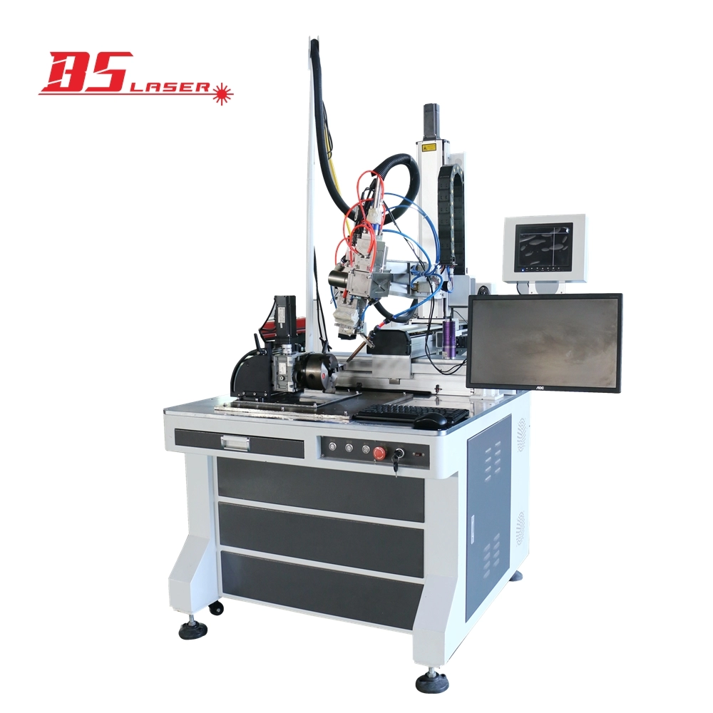 4-6 Axis Automatic Desktop Fiber Laser Welding Machine untuk Bagian Logam Presisi