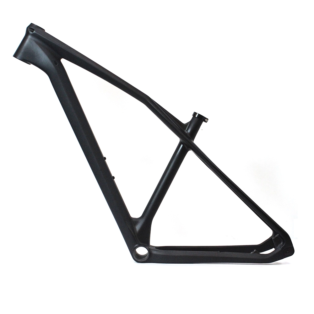Serat Karbon MTB Hardtail Frame Sepeda Rem Cakram Melalui-Axle