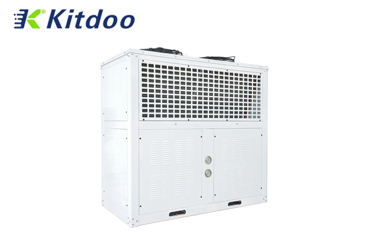 Komersial tipe V freezer koil kondensor berpendingin udara dalam penyimpanan dingin