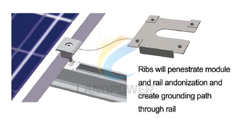 solar mounting earthing clip