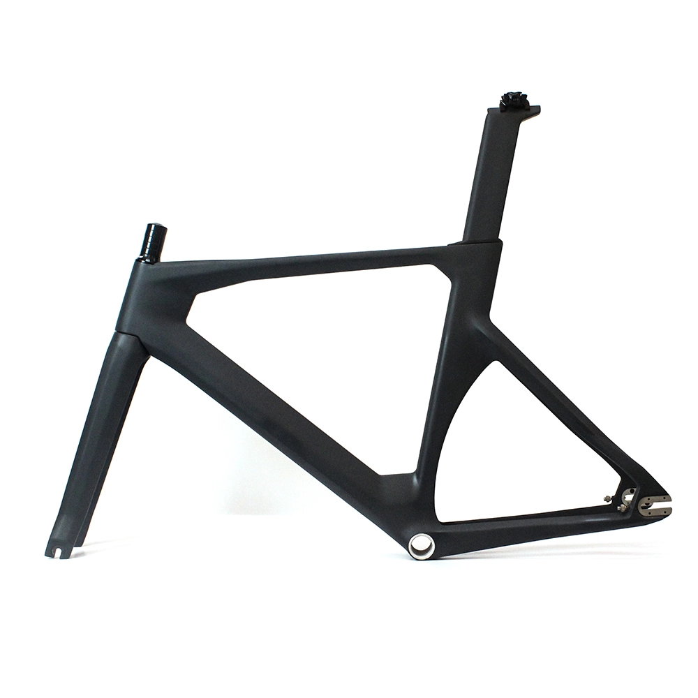 Carbon Track Bike Frame Fixed Gear dengan Fork untuk Balap Bingkai Terintegrasi
