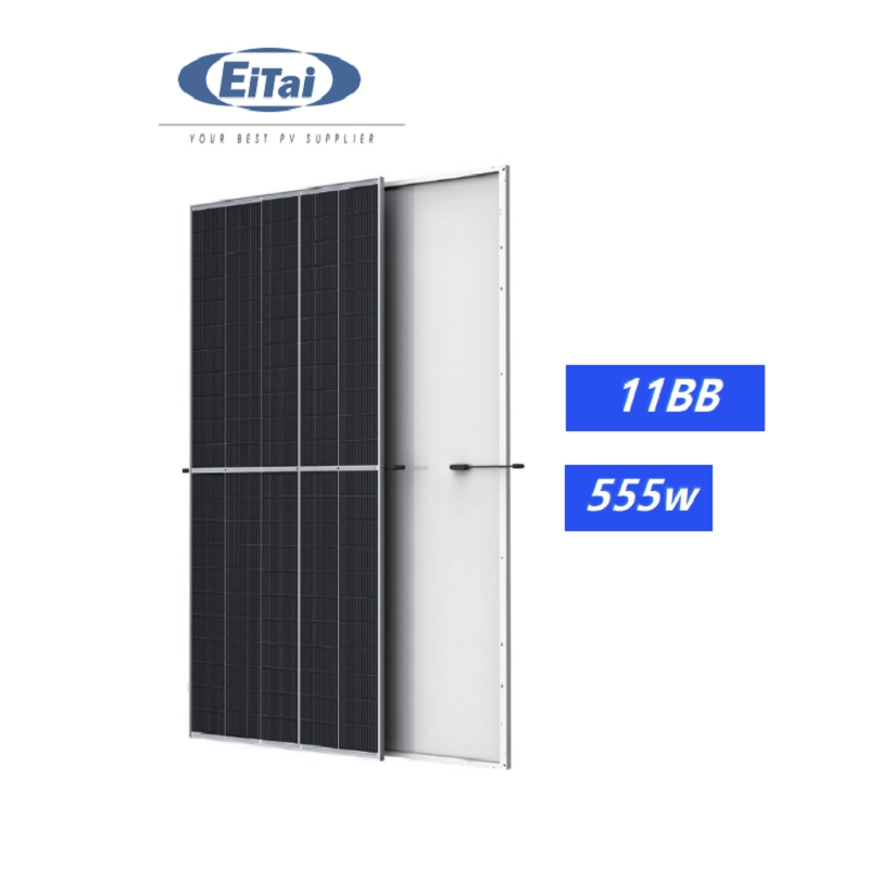 EITAI PERC Photovoltaic 530W Panel Setengah Potong 555W Panel surya