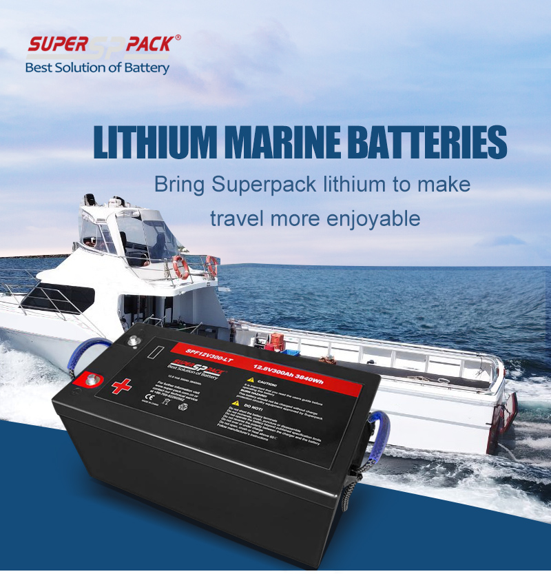 Superpack 12v200Ah deep-cycle LiFePO4 lithium batteries for ships