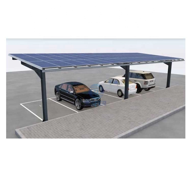 L Type Carbon Steel Weatherproof Solar Pv Carport System
