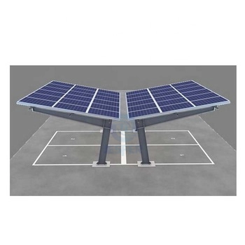 Baja karbon carport solar panel surya parkir naungan port mobil surya dengan pengisian