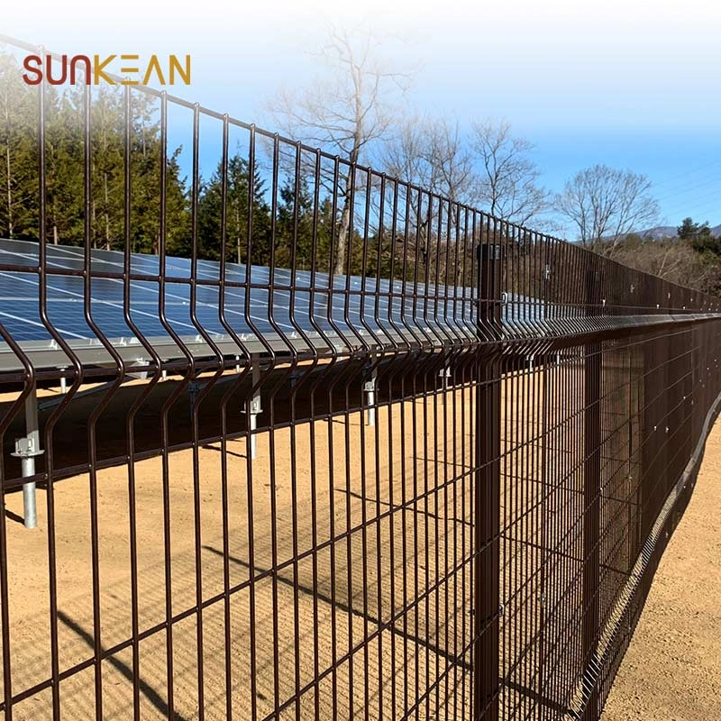 Panel pagar wire mesh dilapisi bubuk untuk pembangkit listrik tenaga surya