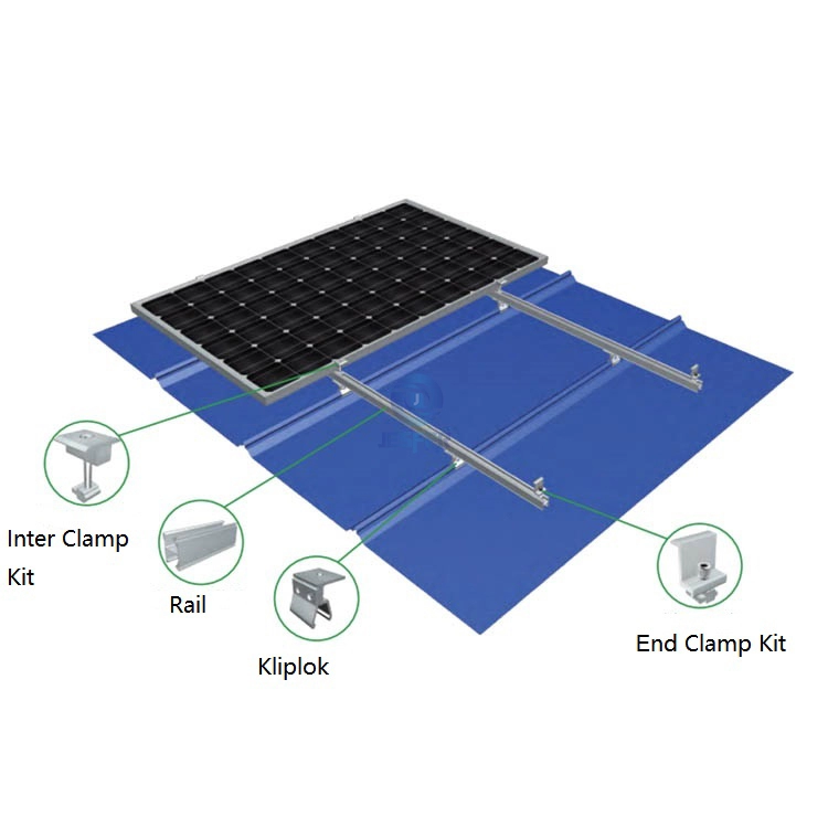 Kit Dukungan Surya Atap Logam Trapesium