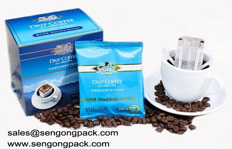 Ultrasonic Canephora / Robusta Drip Caffee Bag Packing Machine dengan Outer Envelop