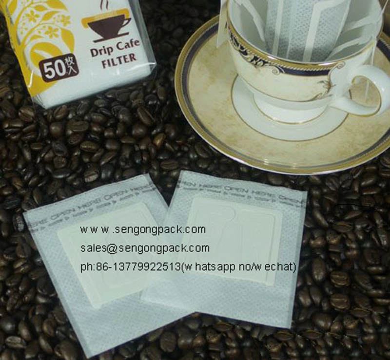 Ultrasonic Canephora / Robusta Drip Caffee Bag Packing Machine dengan Outer Envelop