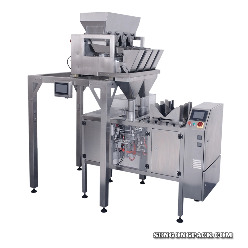 SG430 Automatic Stand Up Resealable Pouch Packing Machine dengan Electronic Weigher