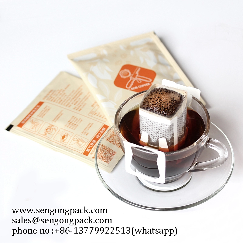 Indonesia Sumatra Mandheling Drip Coffee Bag Packing Machine dengan Amplop Luar