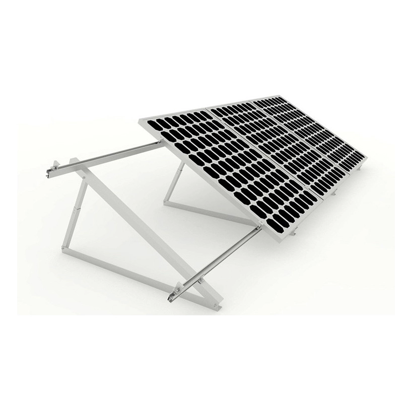 Sistem pemasangan surya segitiga untuk atap datar dan logam