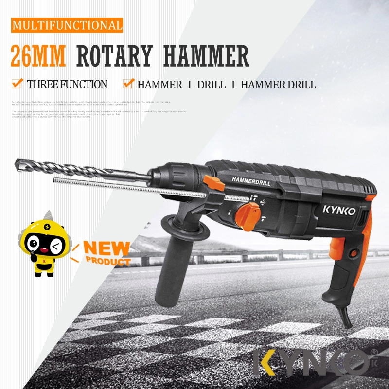 26mm Profesional 3-mode Rotary Hammer Ringan