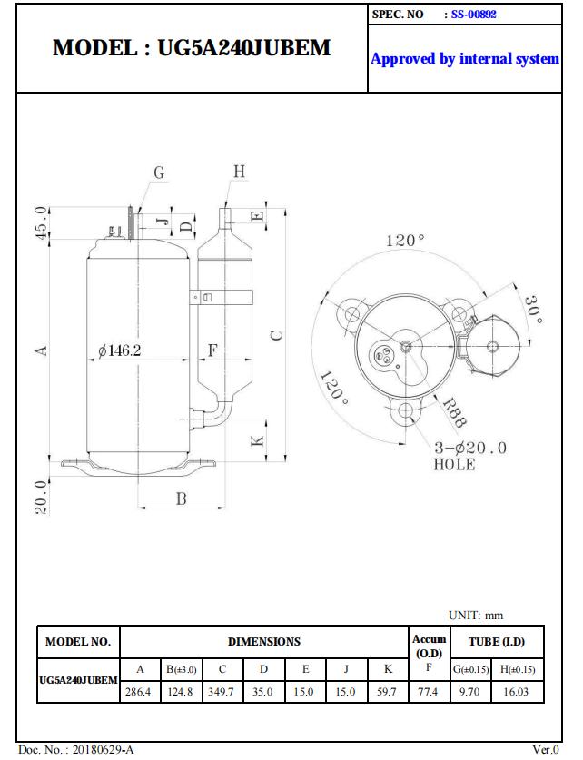 Samsung rotary compressor accessories fitting