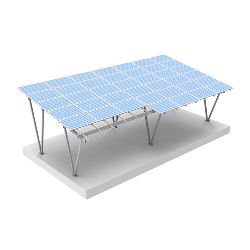 Kit struktur pemasangan carport surya sistem parkir aluminium