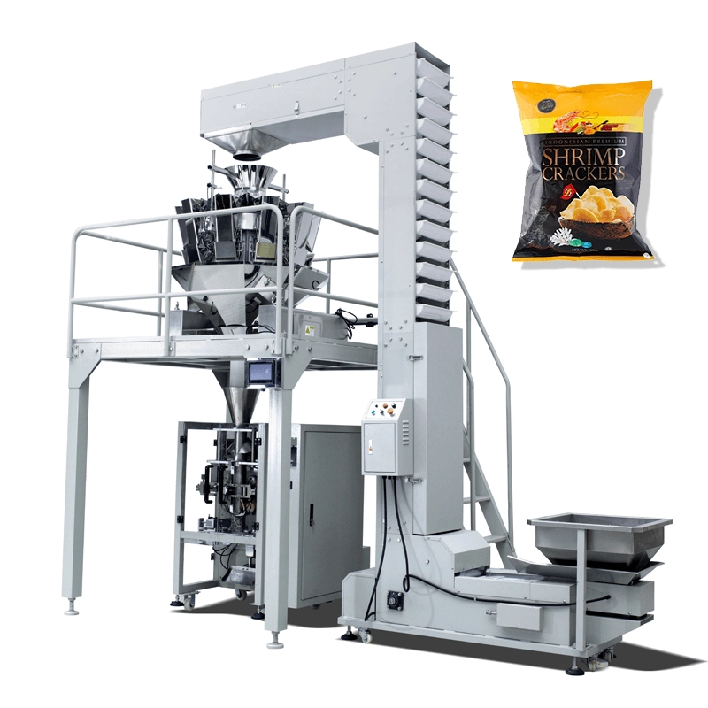 Multifungsi Otomatis menimbang Popcorn Puffed Food Packaging Machine