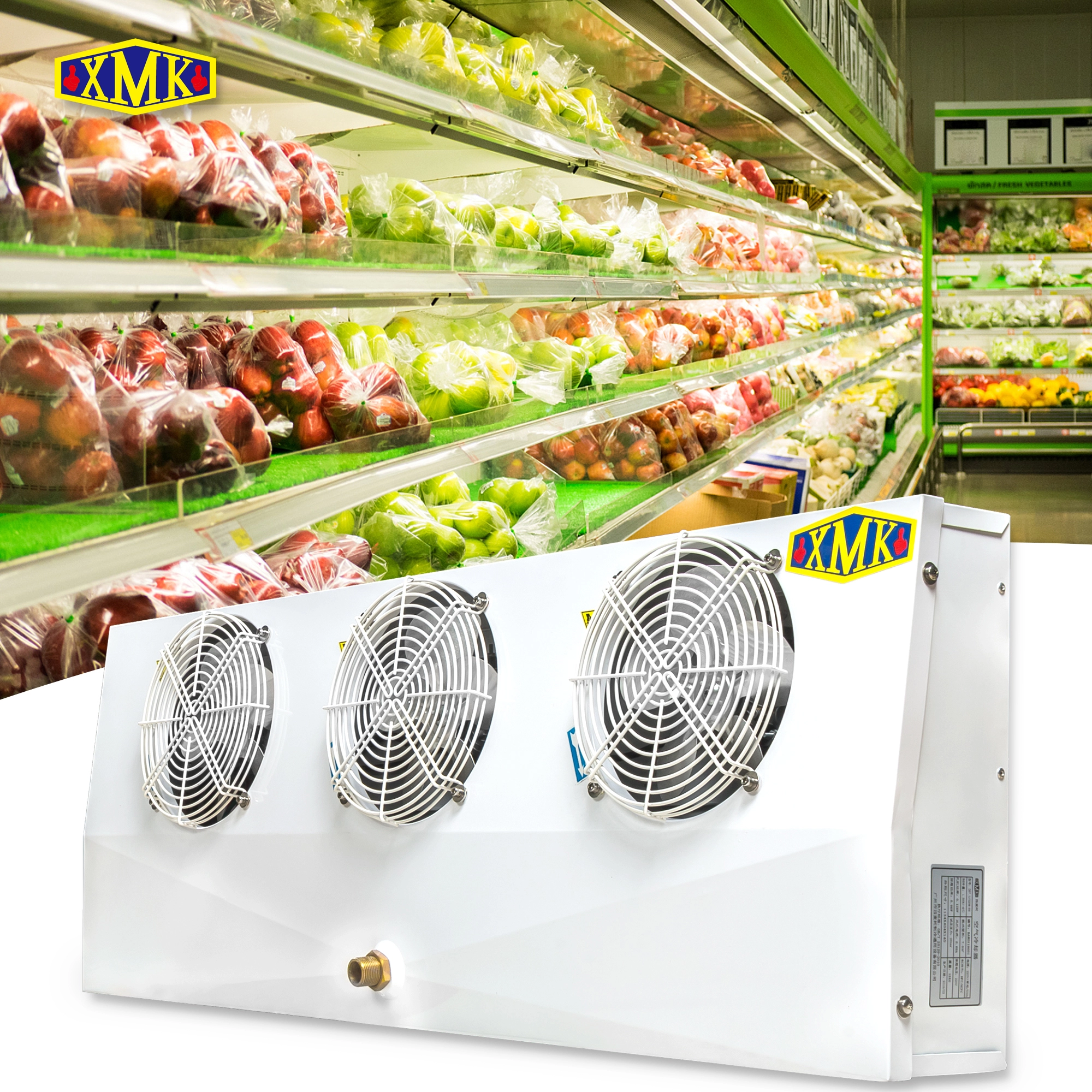 Evaporator kulkas penyimpanan dingin supermarket seri DE