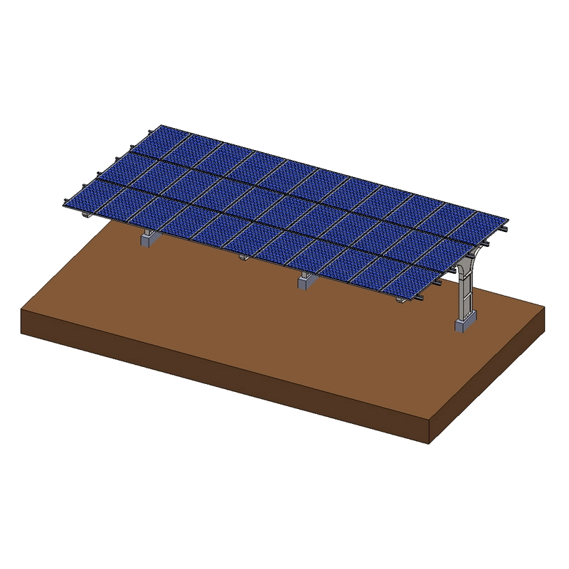 Sistem pemasangan carport solar perumahan baja galvanis