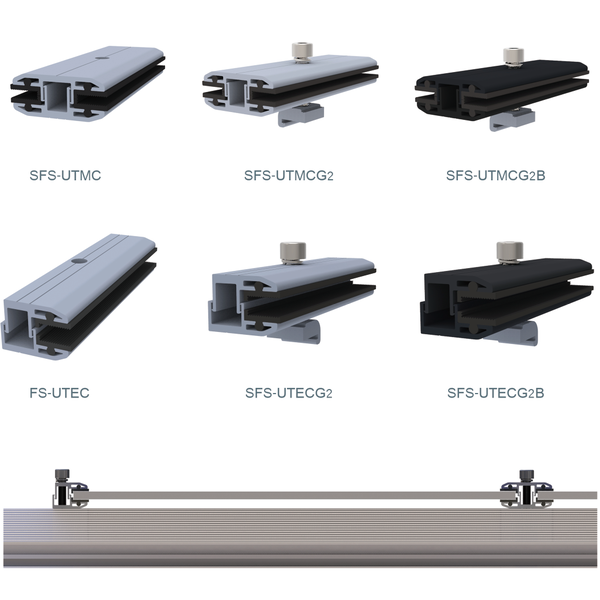 Thin Film Solar Clamp Photovoltaic Mounting Frameless Solar Mid Clamp End Clamp