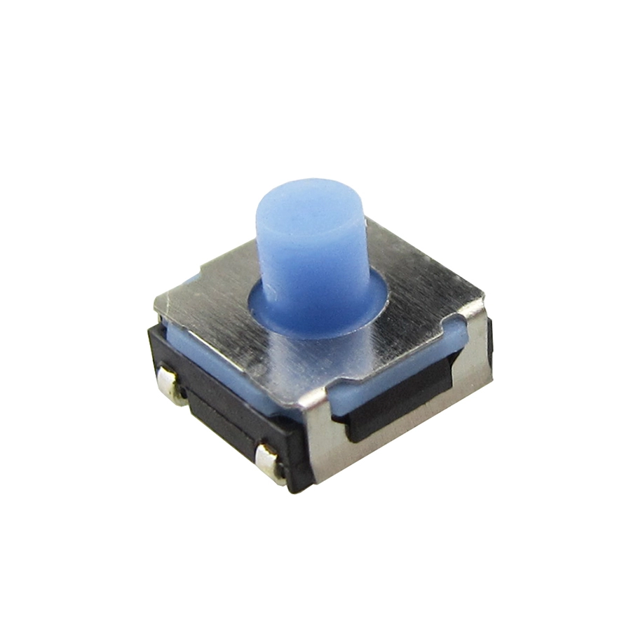 J bend SMD tactile switch dengan tombol biru