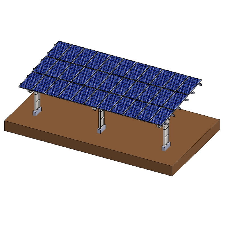 Sistem pemasangan carport solar perumahan baja galvanis