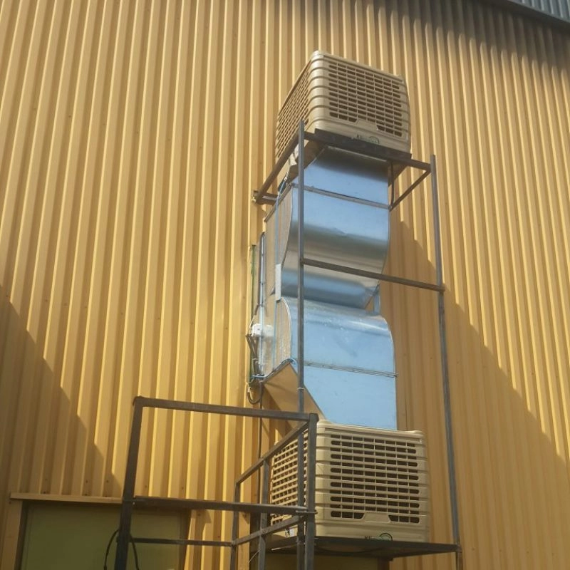 Pendingin Aliran Udara Besar Karbon Rendah Pendingin Udara Industri China Roof Mounted Evaporative Air Cooler Produsen