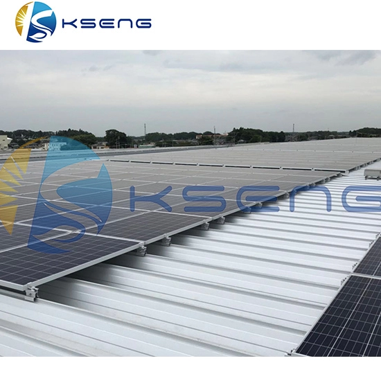 Sistem braket pemasangan surya tanpa rel untuk atap logam