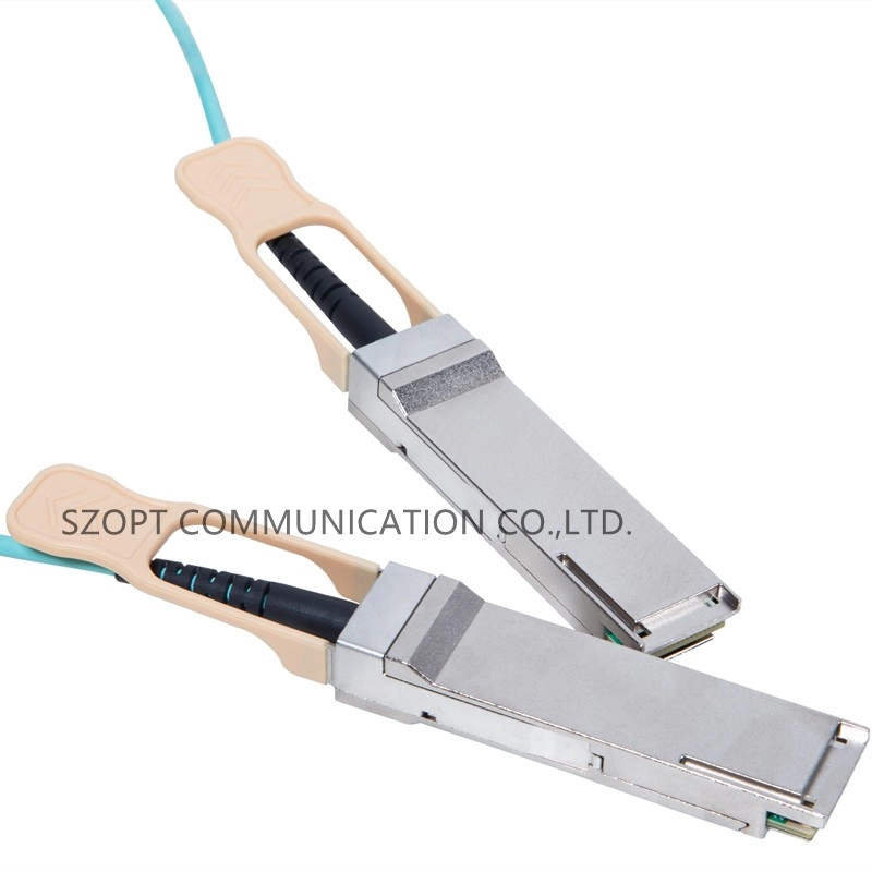 Kabel Optik Aktif Kecepatan Tinggi 40G QSFP + 100G QSFP28 Kabel AOC
