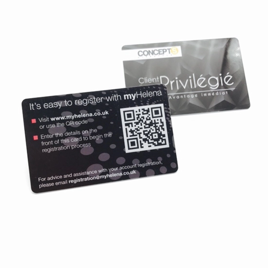 Kartu Plastik Cetak CMYK Dengan Pencetakan Termal Kode QR Untuk Manajemen Keanggotaan