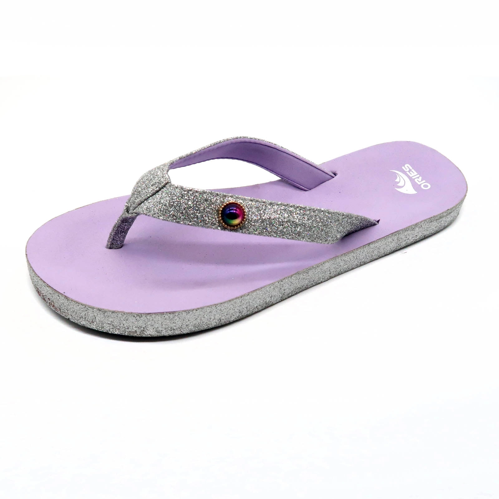 Bahan kilap berkilau di tepi sol dan tali sandal gadis fashion Sandal Jepit