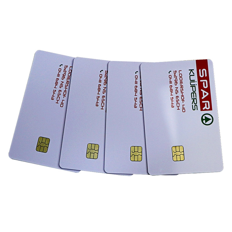 Kartu IC Kontak ISO7816 AT24c16 yang Disesuaikan Dengan Barcode