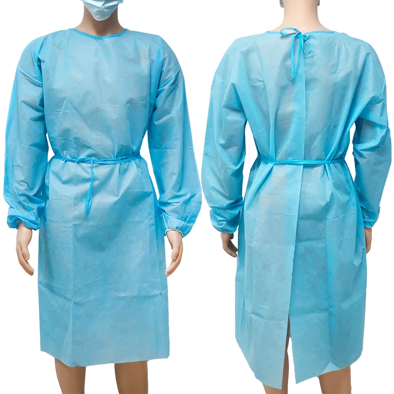pakaian medis nonwoven atau gaun isolasi PP PE SMS