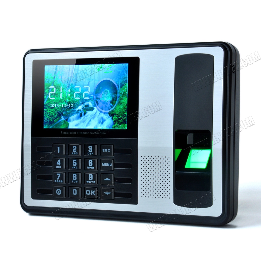 Sistem Kehadiran Biometrik dengan Layar LCD Warna Besar Jaringan RJ45