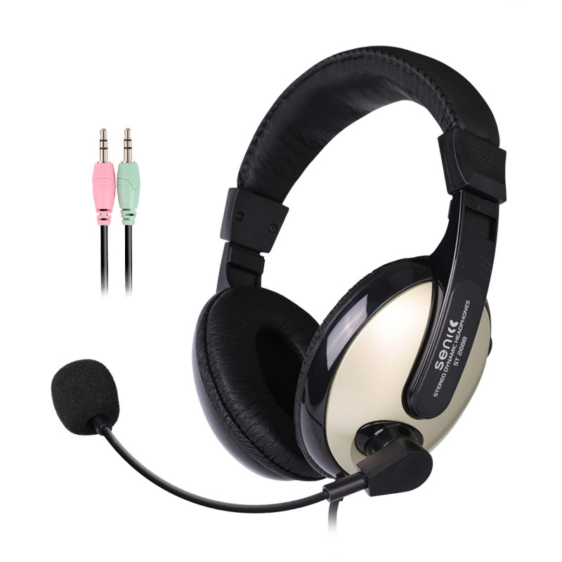 SENICC ST-2688 stereo headset pc radio kantor grosir earphone