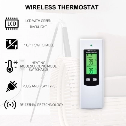 Programmble Nirkabel Termostat Ruang Digital RF