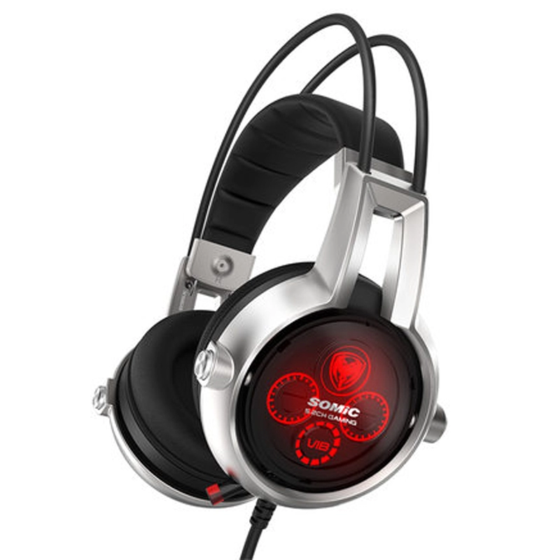 Somic E95X Real Physical 5.2 Surround Sound Gaming Headset Headphone Gaming USB Berkabel Berkualitas Tinggi dengan Mikrofon dan Kontrol Volume untuk Game PC