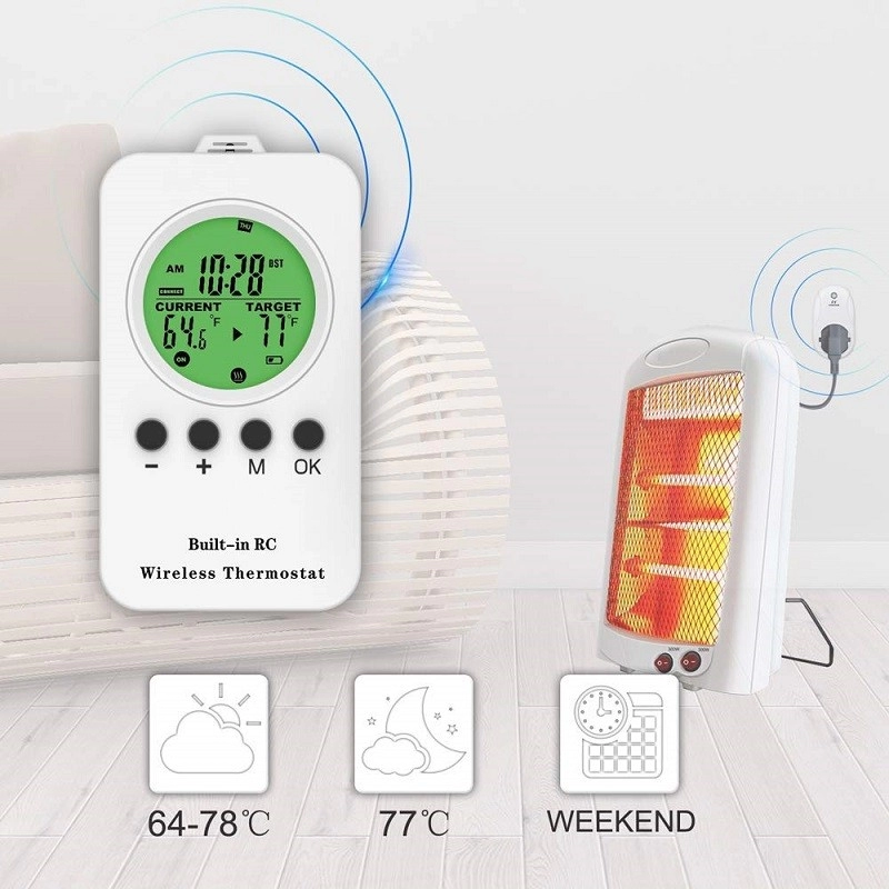 Termostat Kontrol Jarak Jauh Nirkabel Digital 2.4G