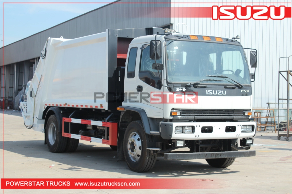 14Cbm Angola 4x2 Japanese Isuzu fvr Truk Sampah Pemadat Sampah