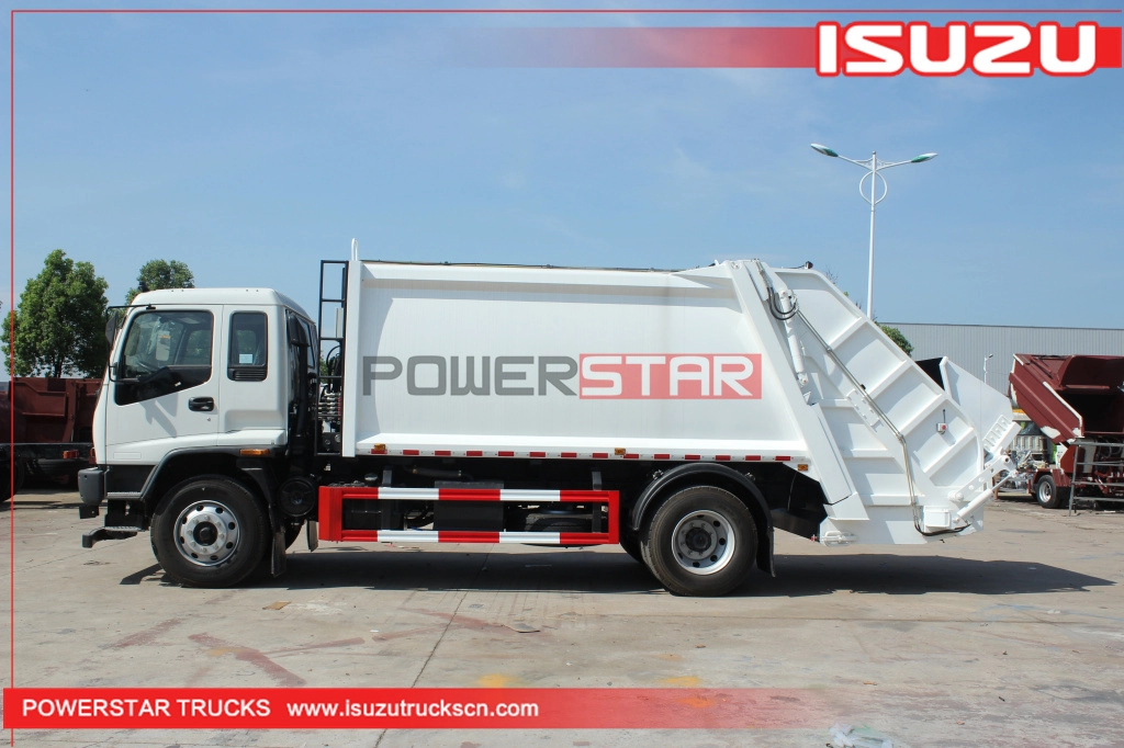 14Cbm Angola 4x2 Japanese Isuzu fvr Truk Sampah Pemadat Sampah