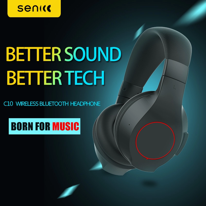 SENICC C10 headphone nirkabel headset bluetooth dengan mic