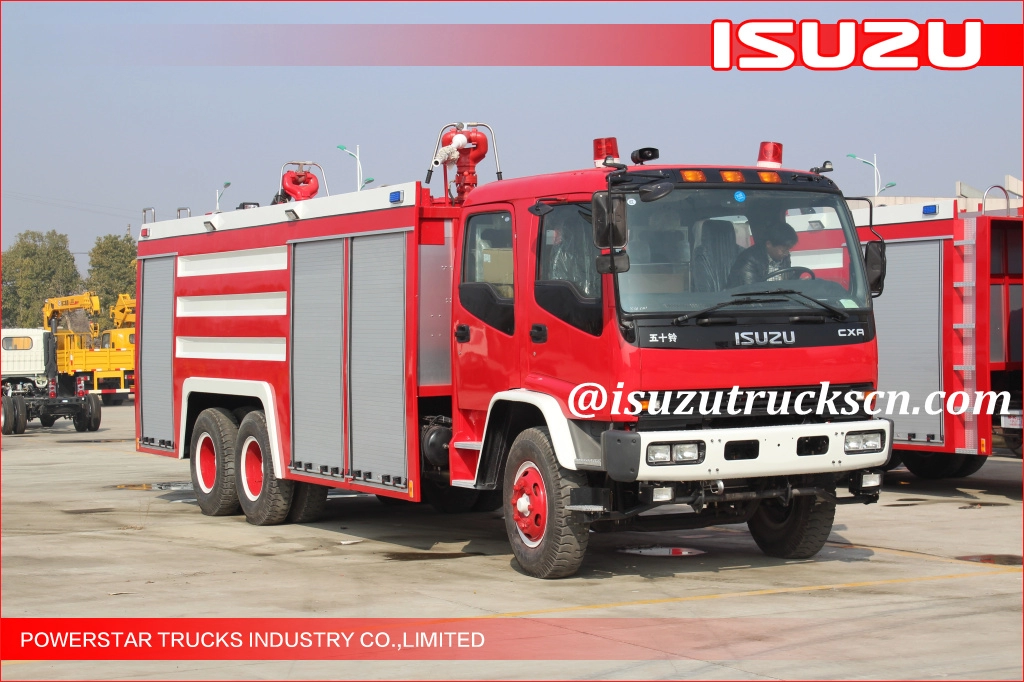 6 * 4 Afrika Ghana 12000L Truk Pemadam Kebakaran Isuzu busa air Kendaraan Pemadam Kebakaran pemasok