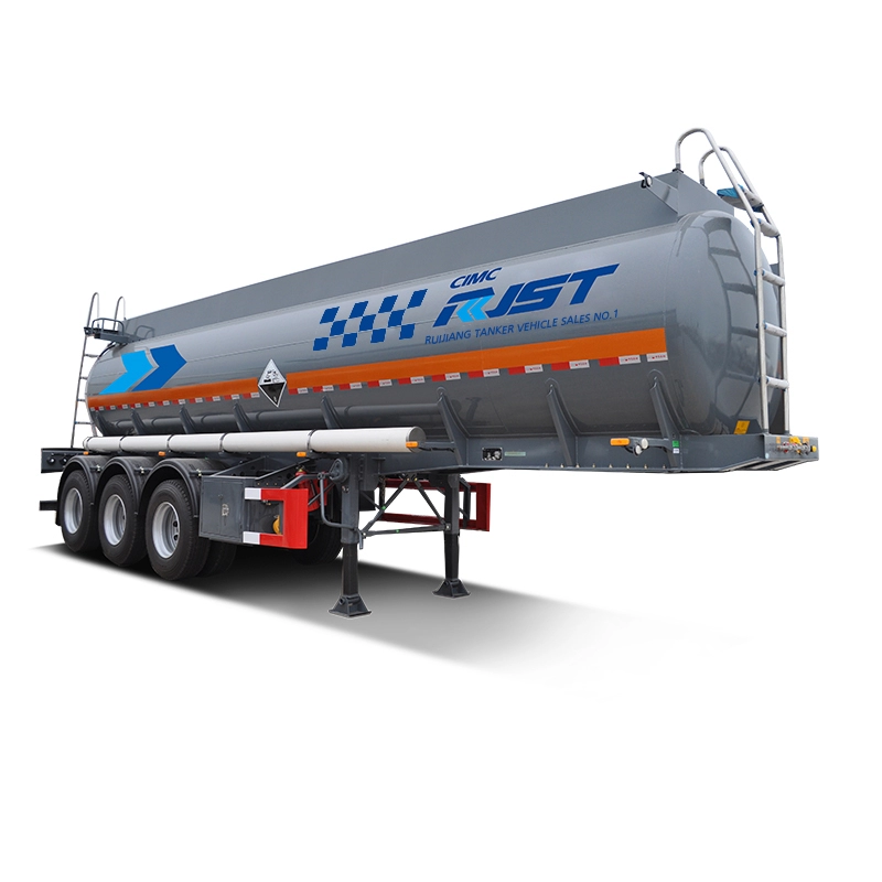 Lingkaran semi-trailer tangki baja karbon - truk CIMC RJST Liquid