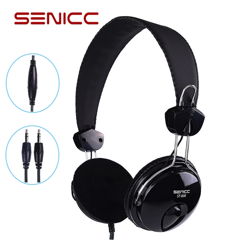 Harga pabrik grosir SENICC ST-808 stereo 3.5mm headset pc headphone