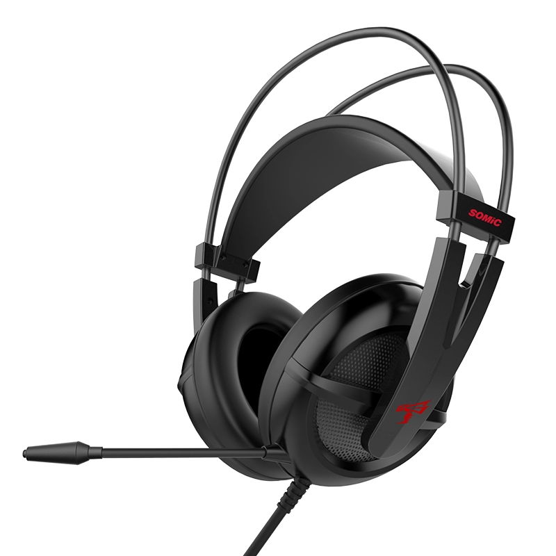 SOMIC G238 headset gaming hitam logo kustom headset gaming untuk pc Xbox ps4