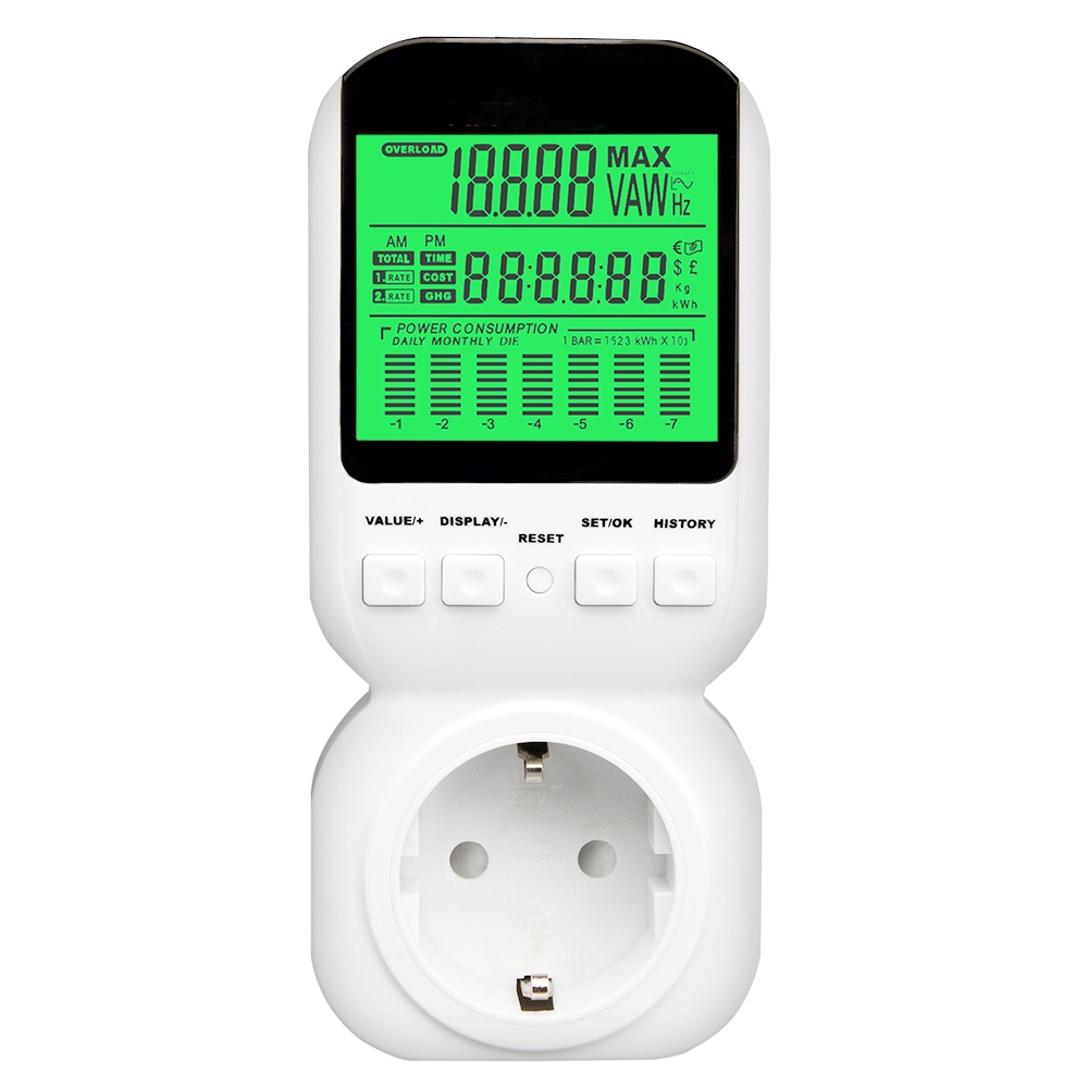 Monitor Penggunaan Listrik Akurasi Tinggi Plug Socket Power Meter