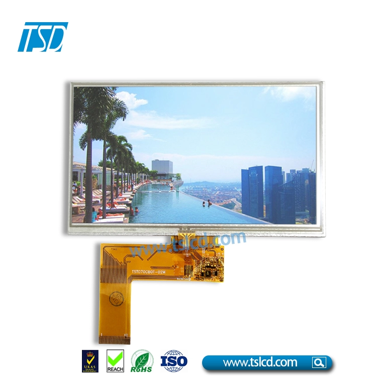 Layar LCD Tampilan TFT 50pin 7 "800X480 dengan antarmuka RGB 24bit