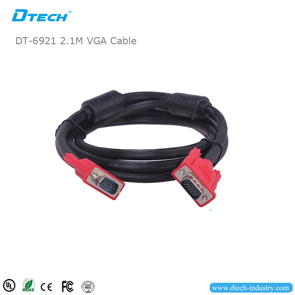 Kabel VGA DTECH DT-6921 VGA 3+6 2.1M