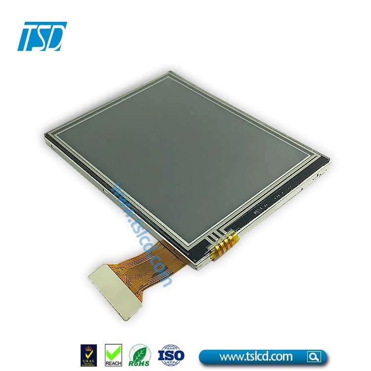 LCD TFT transflektif 3,5" yang dapat dibaca di bawah sinar matahari tanpa panel sentuh