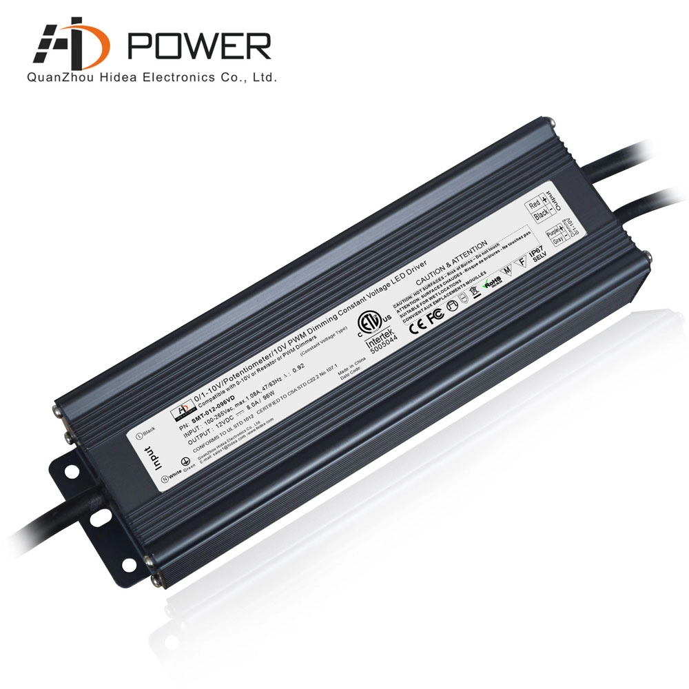 12 volt dimmable led driver 96w 100w kompatibel dengan 0-10v dimmer